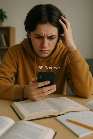 A student frustrated with very slow WiFi